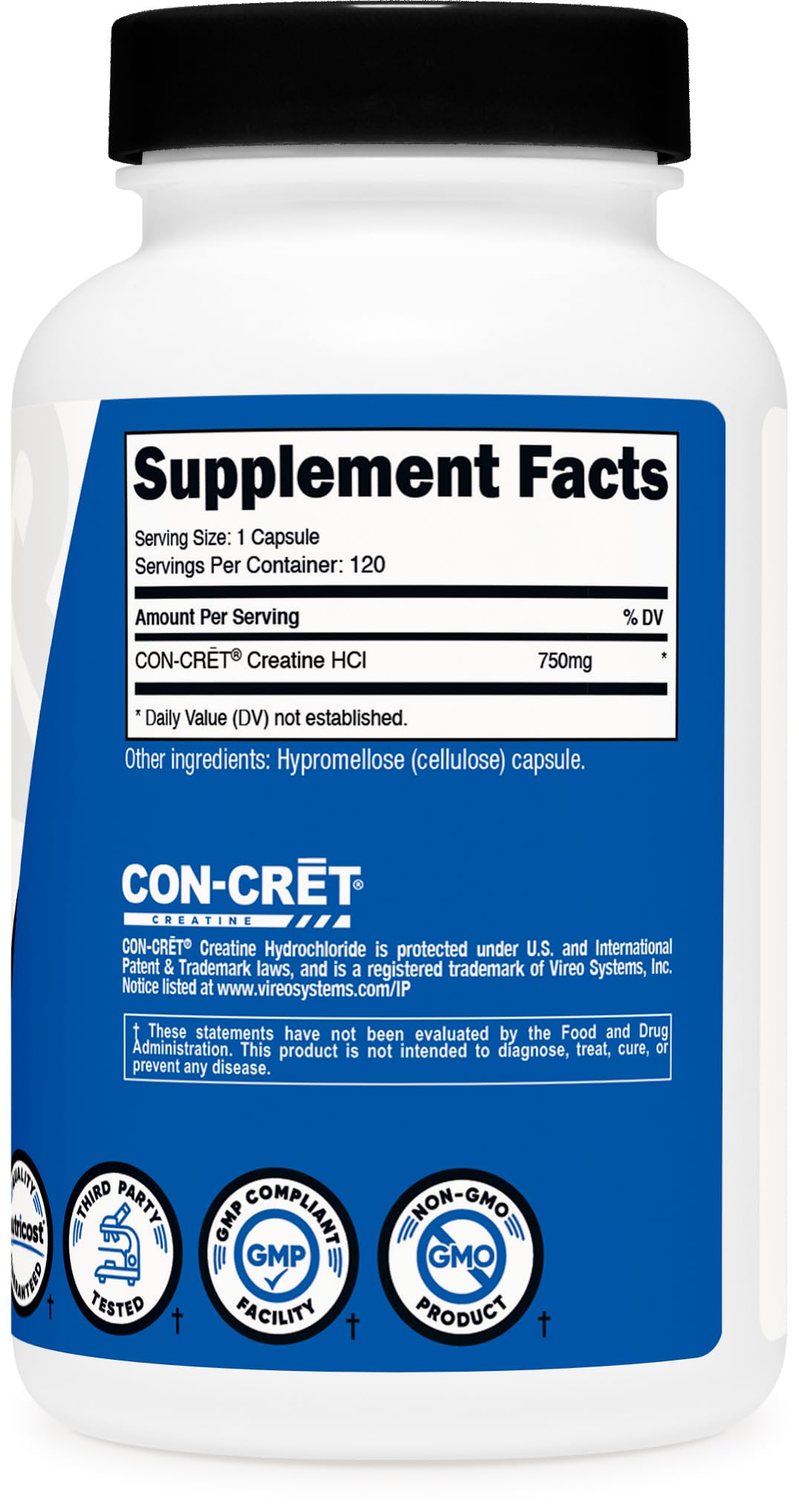 Nutricost Creatine HCl 120 Capsules - Made with CON-CRET Creatine, 750 MG Per Capsule Nutricost buy australia supplements