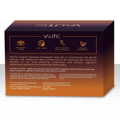 VALITIC Kojic Acid Dark Spot Remover Soap Bars, Turmeric Bar Soaps 2 Pack VALITIC