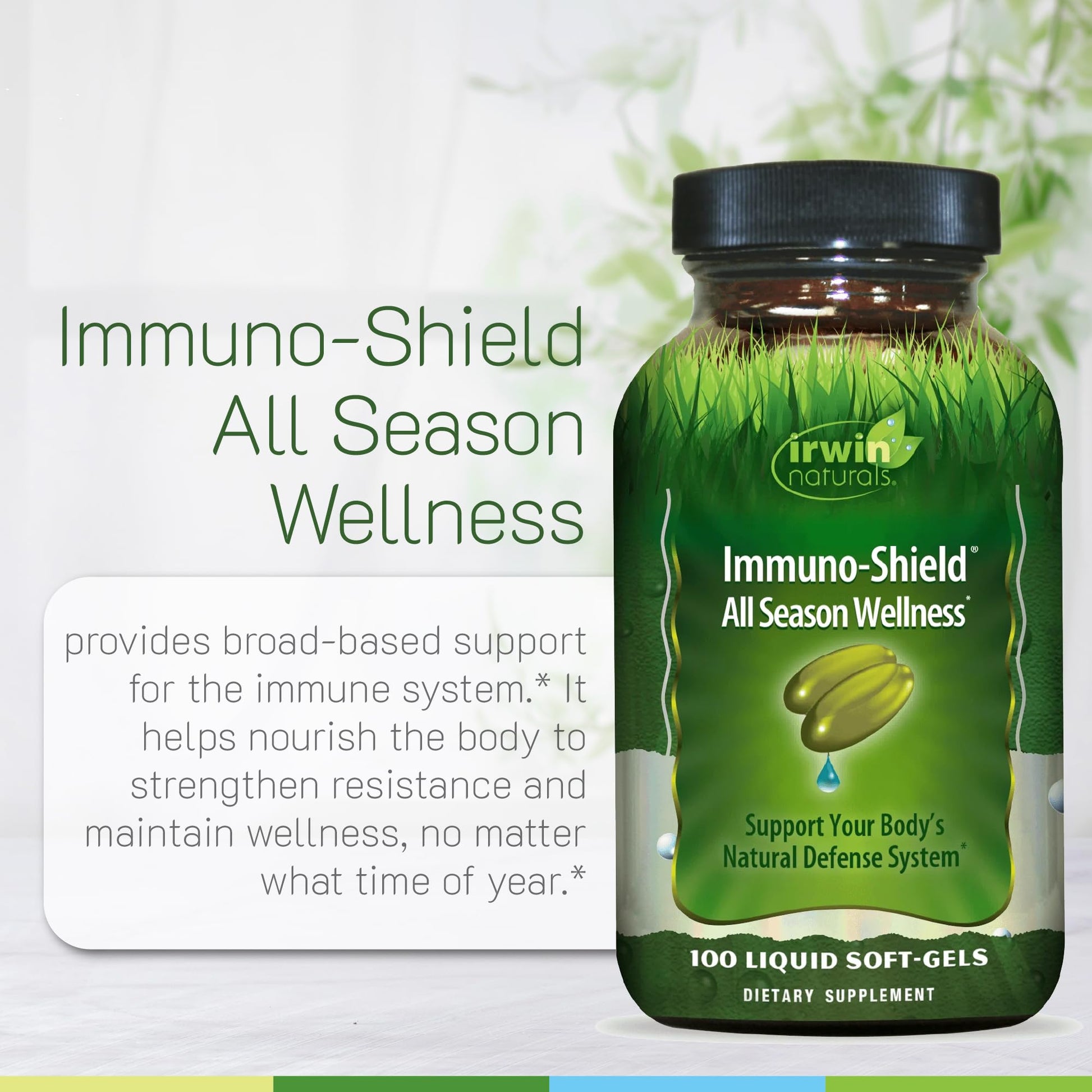 Irwin Naturals Immuno-Shield All Season Wellness for Body's Natural Defense System - 100 Liquid Softgels (2 Pack) Irwin Naturals buy australia supplements