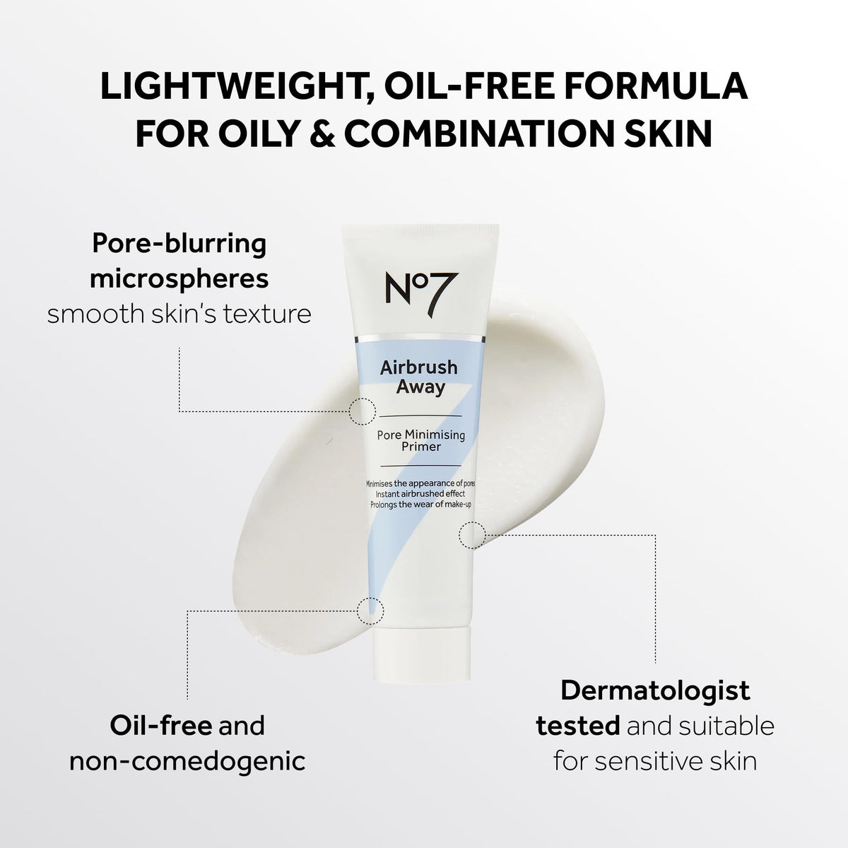 No7 Airbrush Away Pore Minimizing Facial Primer, 30ml No7