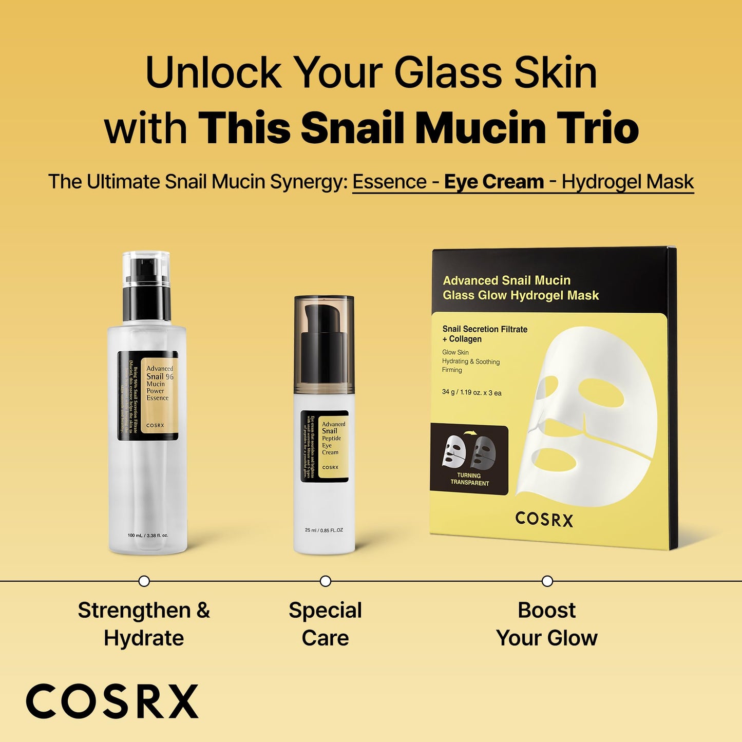 COSRX Snail Mucin Peptide Under Eye Cream, 0.84 fl oz, 73.7% Snail Mucin and Niacinamide, Eye Care COSRX