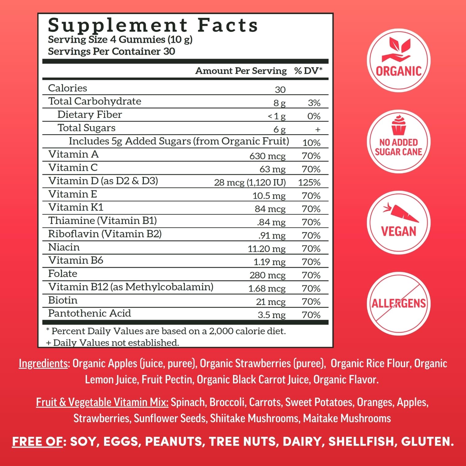Llama Naturals Multivitamin for Women & Men, Vegan, Organic Gummies with Vitamin D, C & K, Adults Real Fruit Gummy Vitamins Llama Naturals buy australia supplements