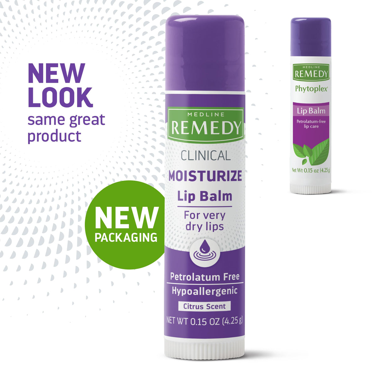 Medline Remedy Clinical Lip Balm, 3 Count, Citrus Scent, Moisturizing, Hydrating, Nourish, Nutrient Rich, Soothing Natural Oils, Revitalize, Comforting, Skin Conditioners, 0.15 oz Stick Medline Remedy