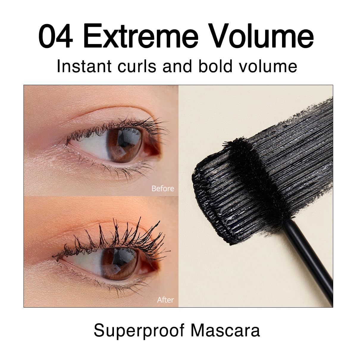 CLIO Kill Lash Superproof Mascara, Tubing Mascara, Smudge-Proof, Flake-Proof & Clump-Free, Extreme Volumizing False-Lash Effect, Warm Water Removal, Safe for Sensitive Eyes (004 Extreme Volume) CLIO PROFESSIONAL