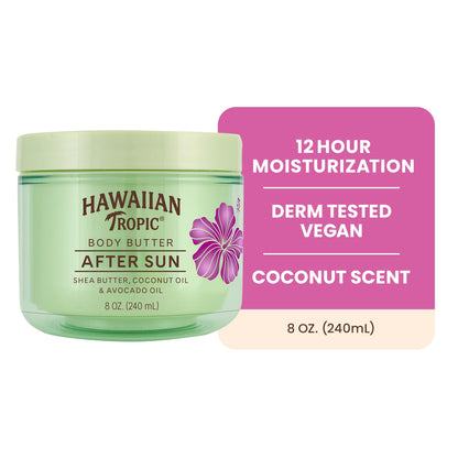 Hawaiian Tropic After Sun Body Butter with Coconut Oil, 8 Oz Hawaiian Tropic