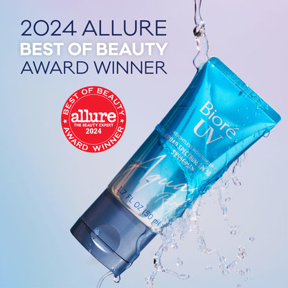 Biore UV Aqua Rich Daily Hydrating Facial Moisturizer with SPF 50 | Oil Free Sunscreen Bioré