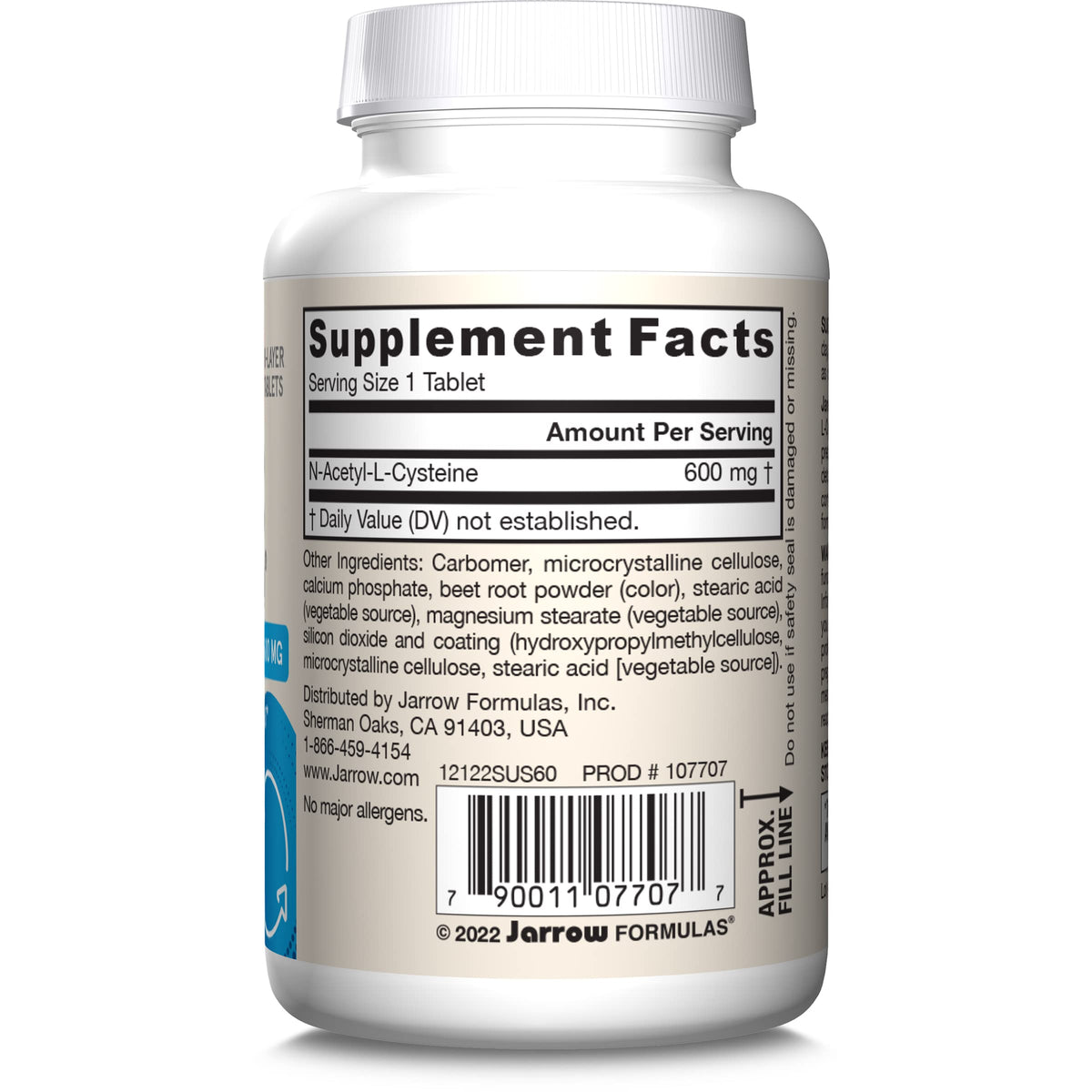 Jarrow Formulas N-A-C Sustain 600 mg, Dietary Supplement, NAC 600 mg, an Antioxidant Amino Acid Support Jarrow Formulas