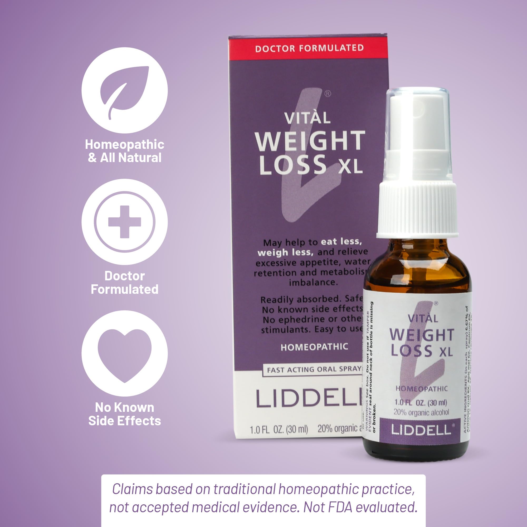 VITL Weight Loss XL Liddell Homeopathic 1 oz Liquid Liddell buy australia supplements