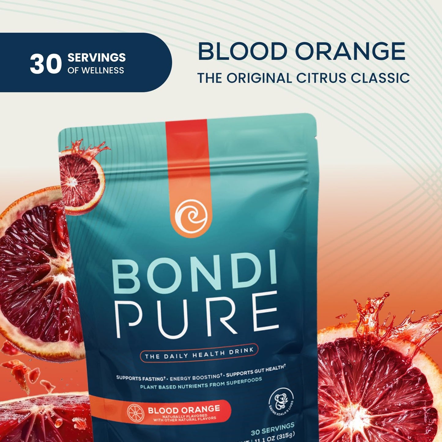 Bondi Pure - Daily Health & Detox Drink - Promote Gut Health & Energy Support During a Cleanse or Intermittent Fasting - Plant-Based Fibers, Bondi Pure