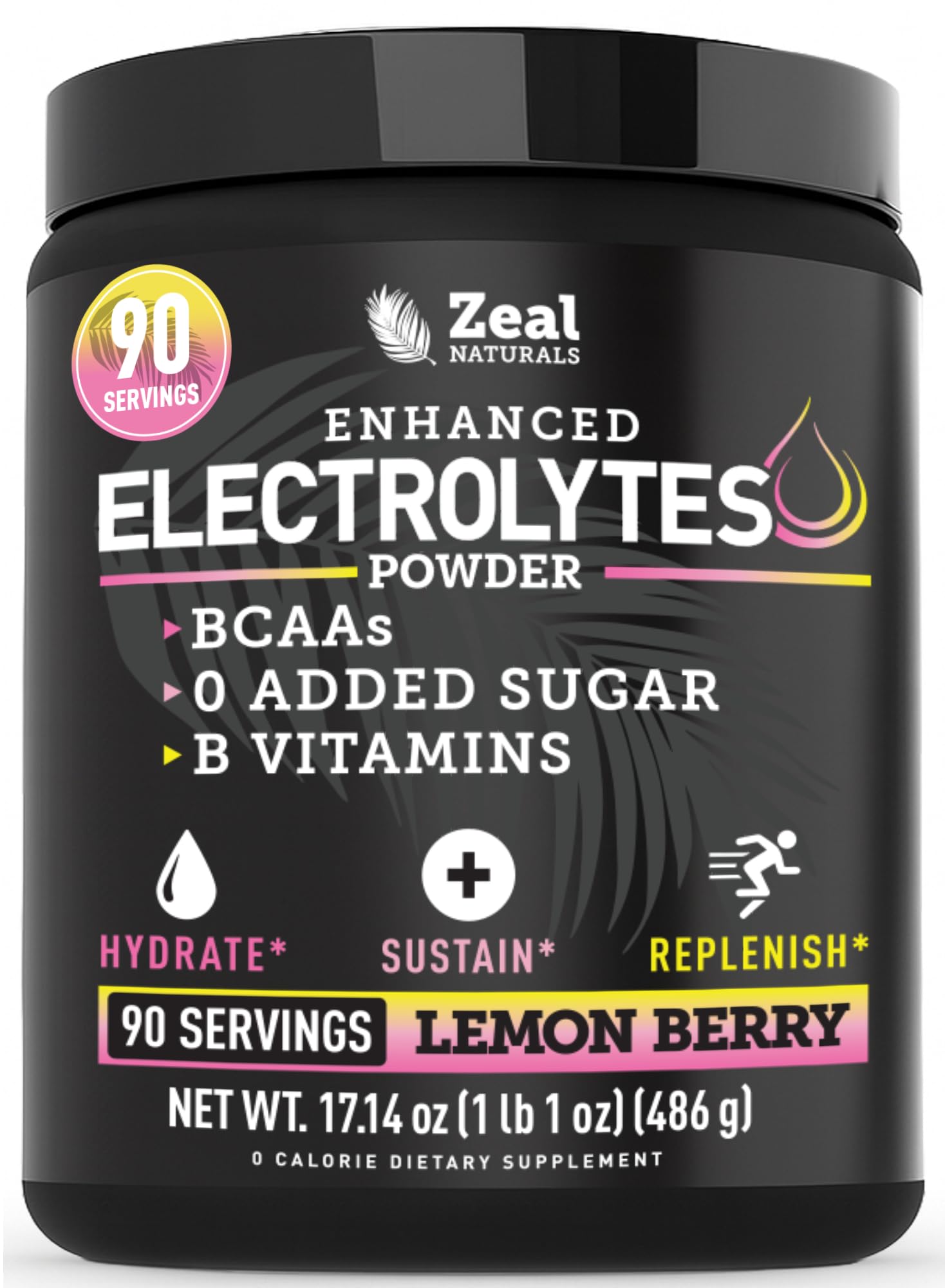 Zeal Electrolyte Powder - 90 Servings | Keto Electrolytes Powder | Zero Sugar, BCAAs, B-Vitamins | Potassium, Zinc, Magnesium Zeal Naturals buy australia supplements