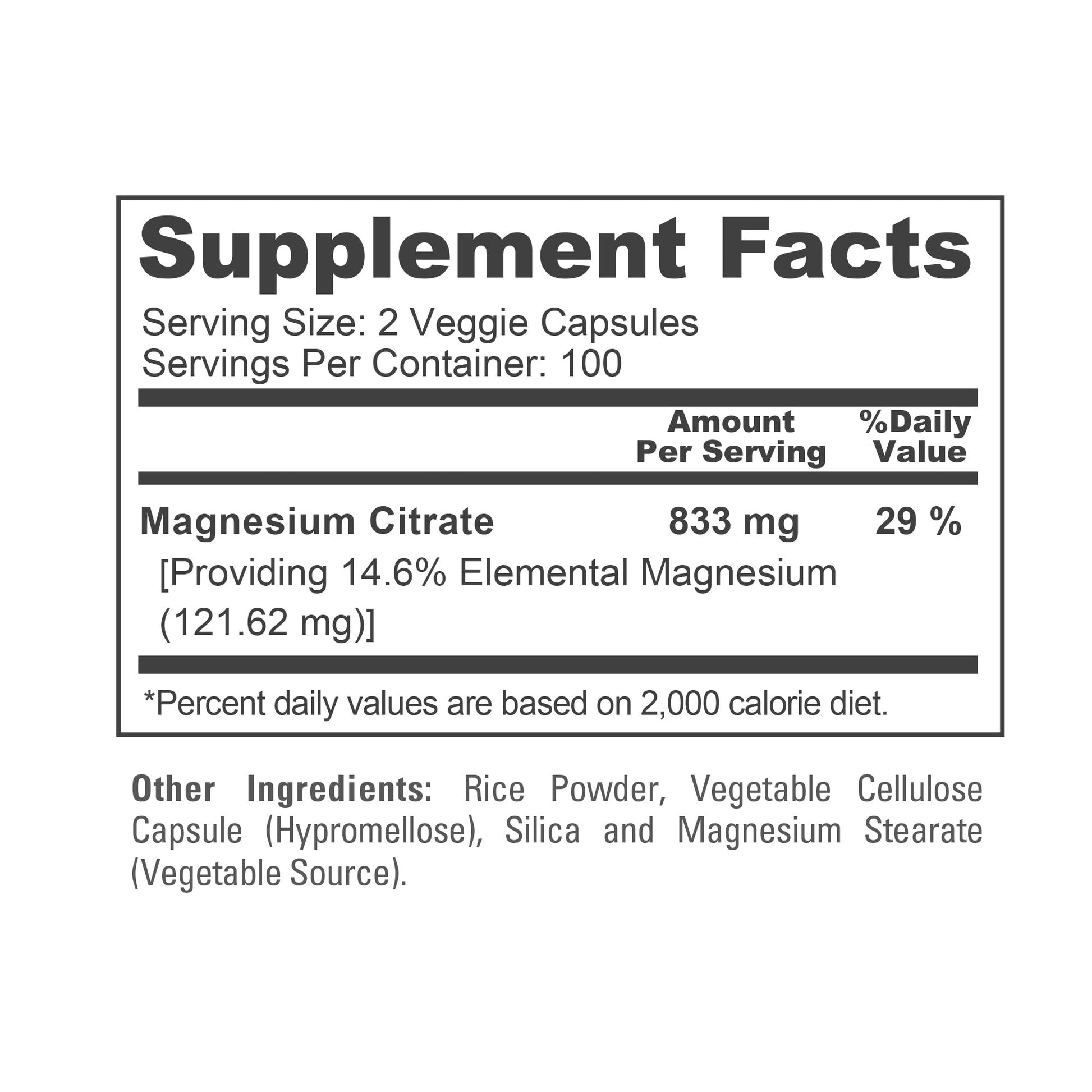 NusaPure Magnesium Citrate 833mg - 200 Veggie Capsules (Vegetarian, Non-GMO, Vegan) NusaPure buy australia supplements