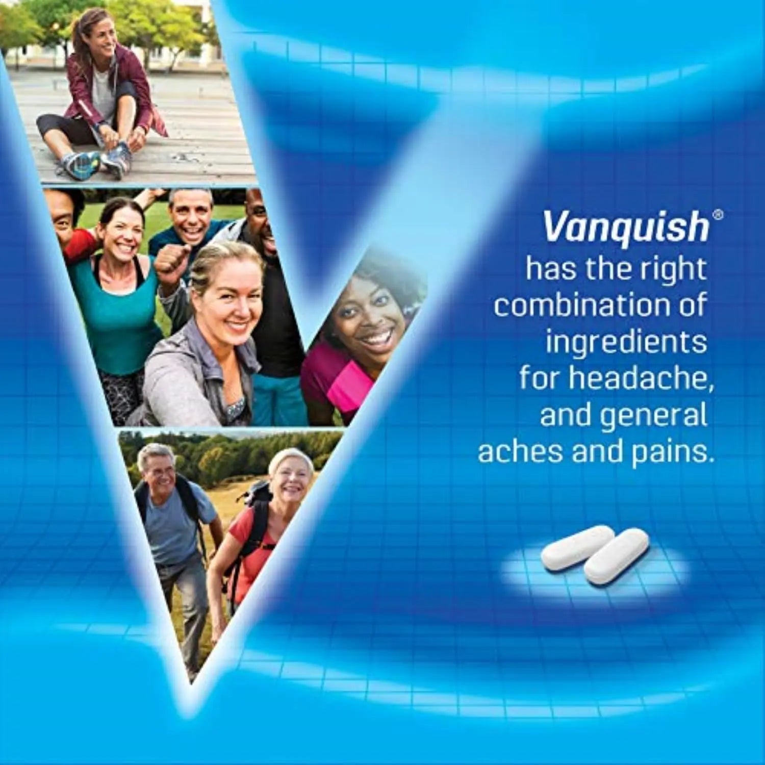Vanquish Headache Relief, Acetaminophen, Aspirin, Caffeine, 100 Caplets, Packaging May Vary Vanquish buy australia supplements