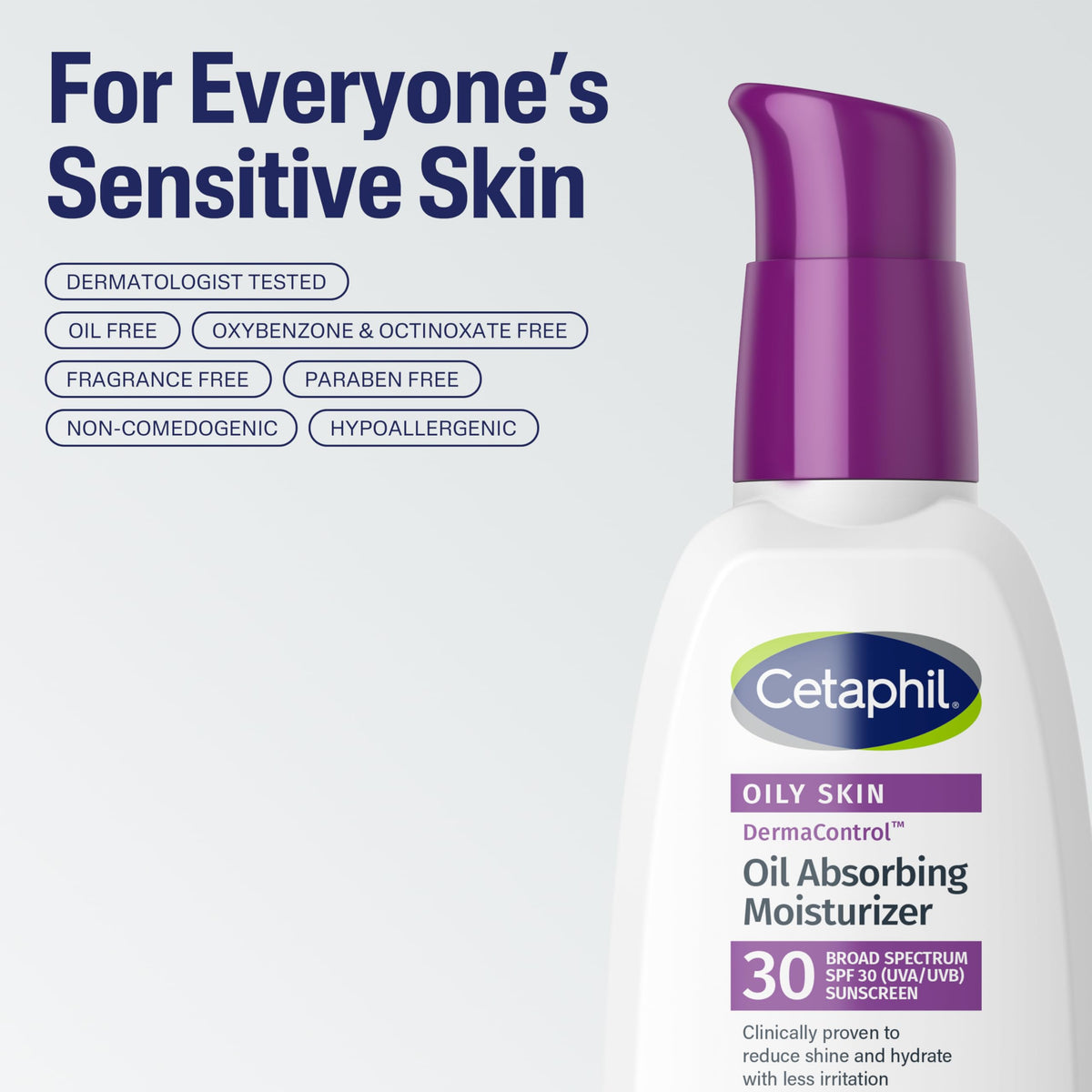 Cetaphil DermaControl Oil Absorbing Moisturizer, SPF 30, Oily Skin, 4oz Cetaphil
