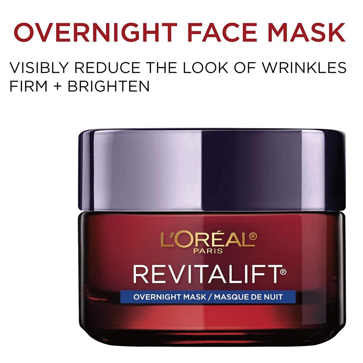 L'Oreal Paris Revitalift Triple Power Anti-Aging Overnight Mask, Pro Retinol, Hyaluronic Acid & Vitamin C, Reduce Wrinkles 1.7 Oz L'Oreal Paris