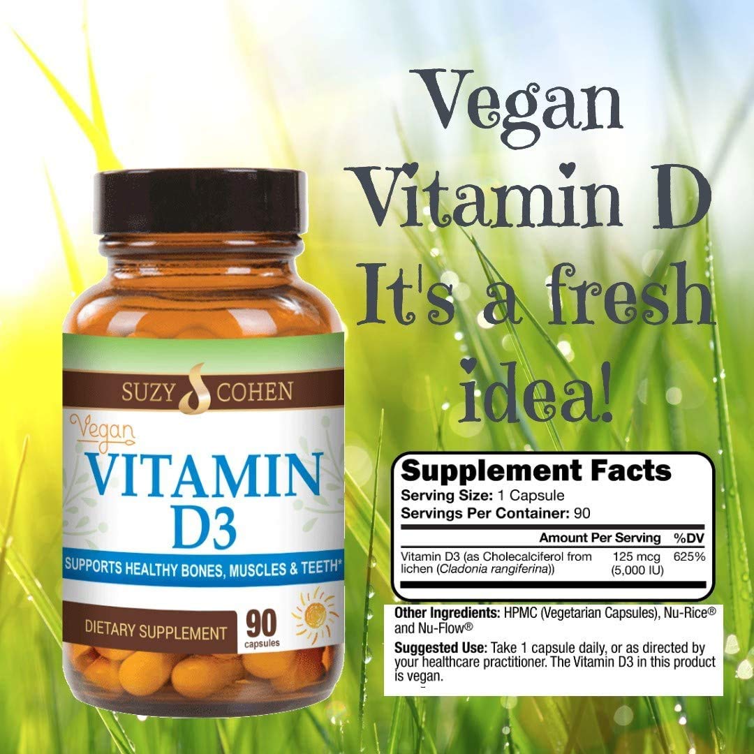 Script Essentials Vegan Vitamin D3 5,000 IU for Healthy Muscle Function, Bone Health, and Immune Support - Non-GMO, Gluten Free and Kosher Certified - 90 Servings Script Essentials buy australia supplements