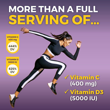 Viva Naturals Elderberry with Vitamin C and Zinc for Adults - 5 in 1 Sambucus Black Elderberry Capsules with Vitamin D3 5000 IU Immunity Supplement Viva Naturals