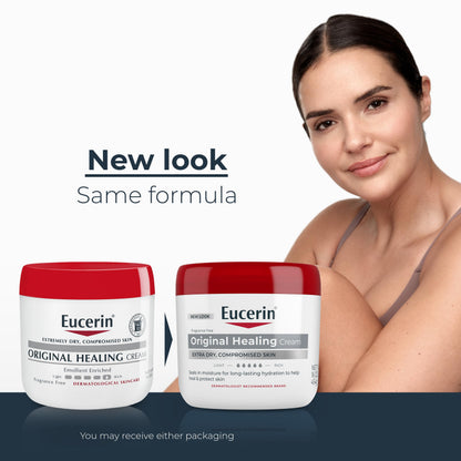 Eucerin Original Healing Cream, Emollient Enriched, 2 x 16 OZ Eucerin
