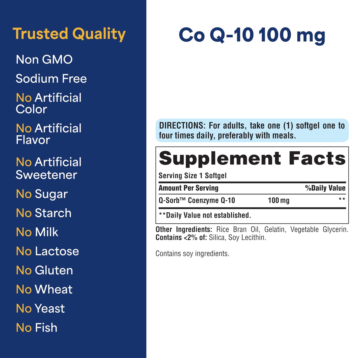 Puritan's Pride Coenzyme CoQ10 100mg, Dietary Supplement for Heart Health, Blood Pressure, Oral Gum Health, and Healthy Aging Support Puritan's Pride