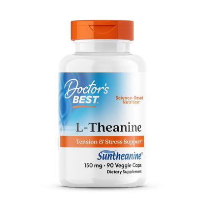 Doctor's Best L-Theanine Contains Suntheanine, Helps Reduce Stress & Sleep, Non-GMO, Gluten Free, Vegan, 150 mg (DRB-00197), 90 Count Doctor's BEST