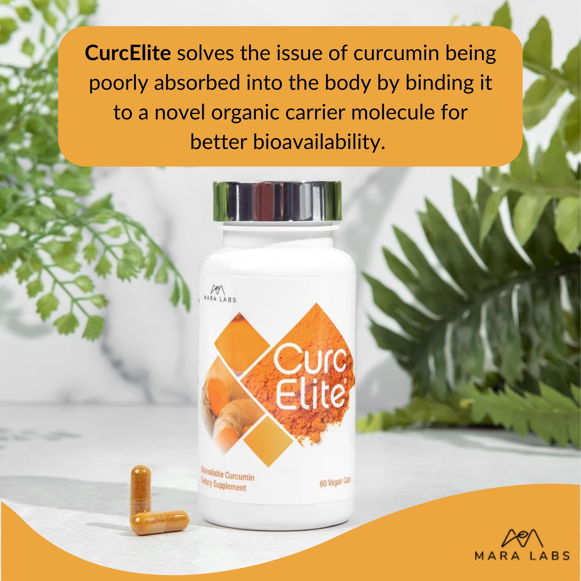 Mara Labs CurcElite Curcumin | Turmeric Extract 95% Curcuminoids | Vegan, No Fillers, and Non-GMO | 60 Vegan Capsules BrocElite buy australia supplements