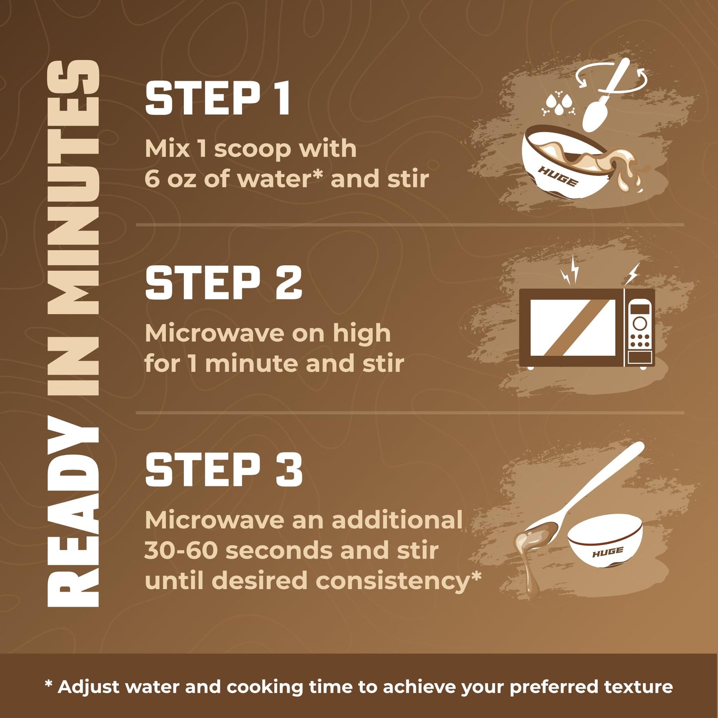 Huge Creamy Rice, Maple Brown Sugar, Rice Cereal (Cream of Rice Style), Quick & Easy Preparation, Fast-Digesting Carbohydrates, Sugar-Free, Creamy Texture, Pre & Post Workout Fuel, 30 Servings