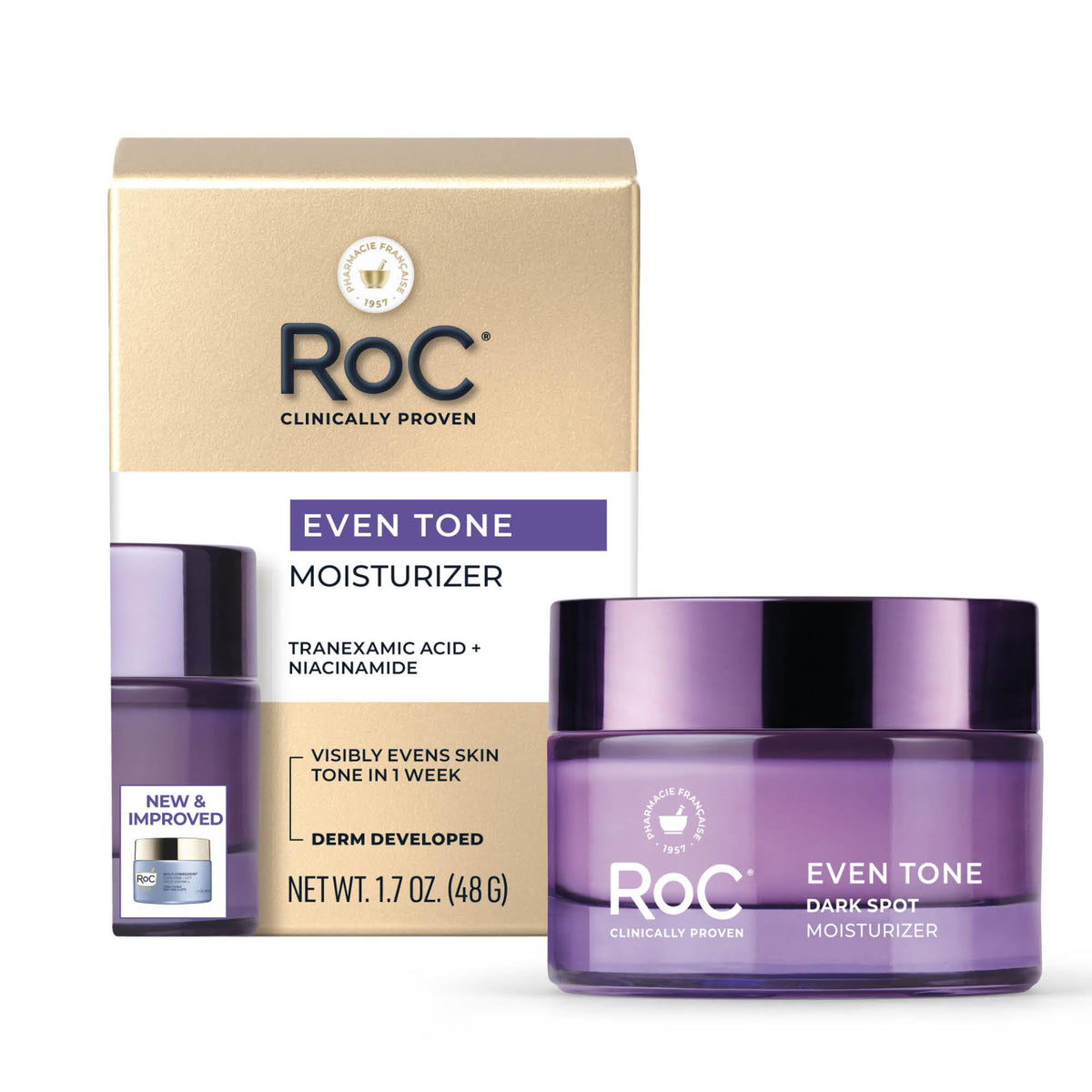 RoC Niacinamide Even Tone + Lift Anti Aging Night Cream, Face Moisturizer RoC