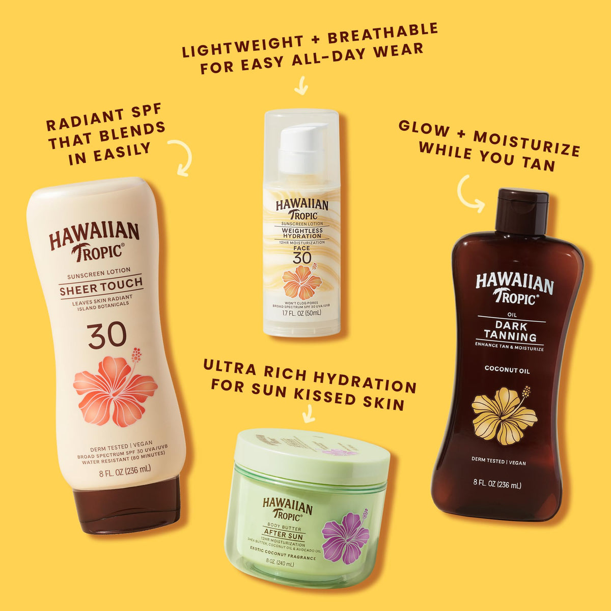 Hawaiian Tropic Everyday Active SPF 50 Sunscreen Lotion, 8 Fl Oz Hawaiian Tropic