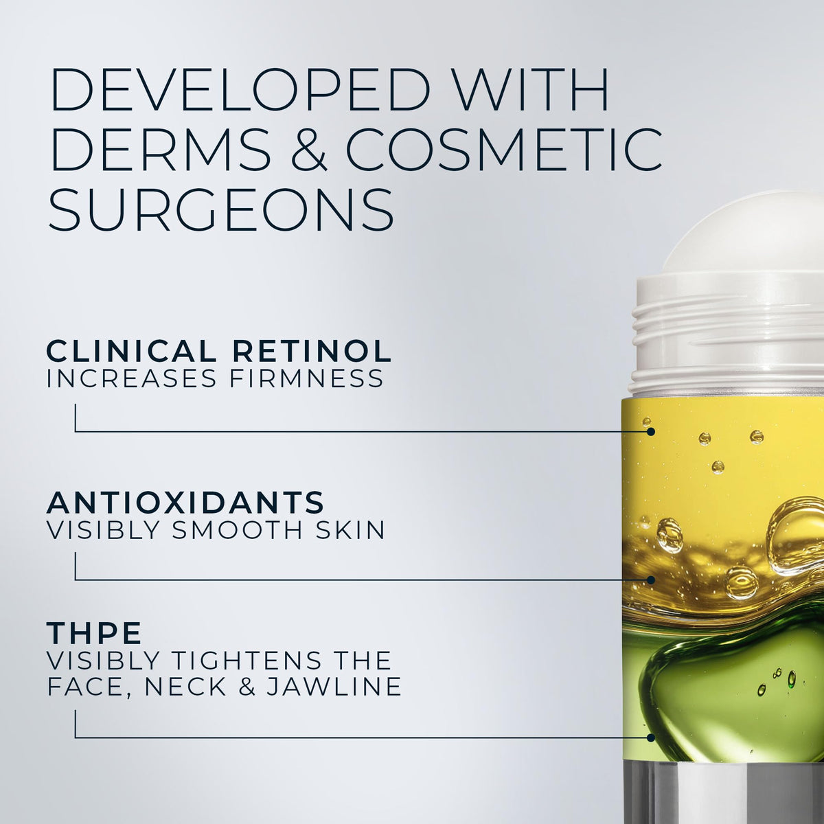 RoC Derm Correxion Retinol Firming Serum Stick with Antioxidants to Visibly Tighten and Firm Wrinkles and Laugh Lines For Men and Women + Retinol Eye Cream Packette, 1.0 oz (Packaging May Vary) RoC