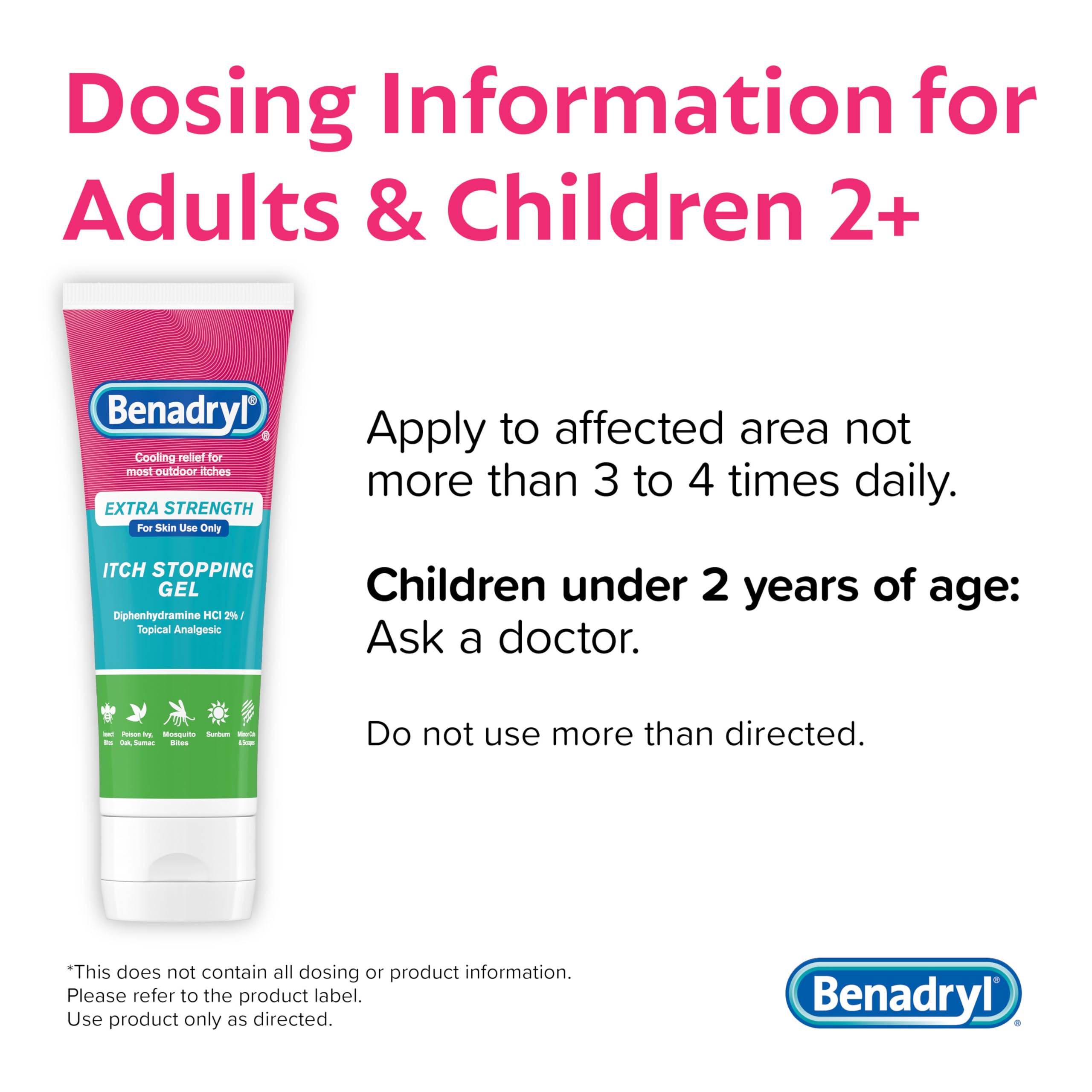 Benadryl Extra Strength Anti Itch Relief Gel, 2% Diphenhydramine HCl, Relief from Insect Bites, Sunburn & More, Great for Camping Essentials, 3.5 fl oz Benadryl buy australia supplements