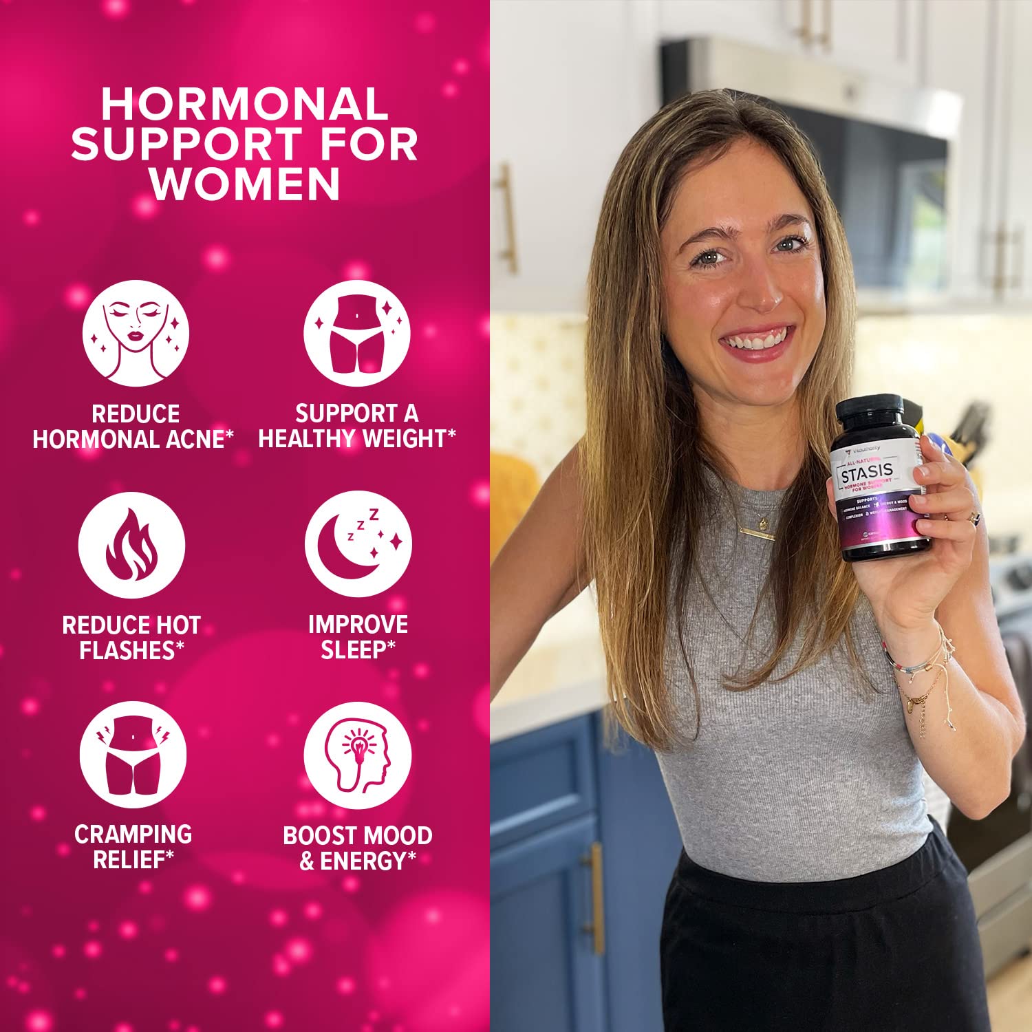 Myo-Inositol D-Chiro Women's Hormone Balance Supplement - 40:1 Myo-Inositol & D-ChiroInositol Blend with DIM for Hormone Balance for Women - Health Vitamins for Skin, Energy, & Cycle Support (1 Month) Vitauthority buy australia supplements