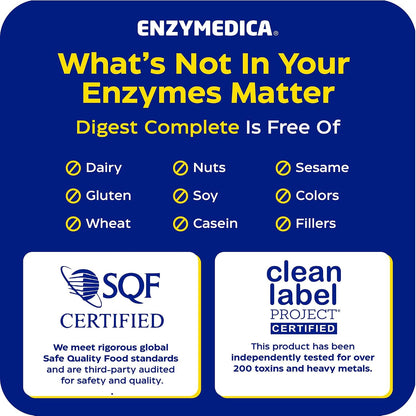 Enzymedica Digest Complete - Helps Gas & Bloating - 90 Caps Gsupps Australia