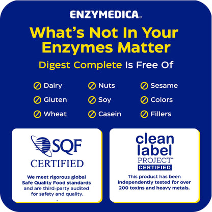 Enzymedica Digest Complete - Helps Gas & Bloating - 90 Caps Gsupps Australia