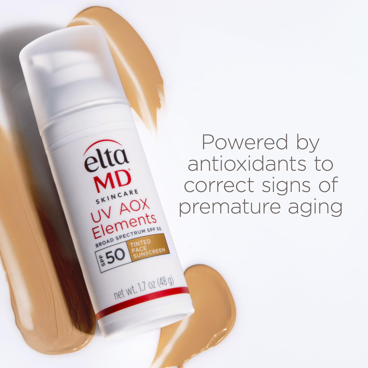 EltaMD UV AOX Elements 100% Mineral Tinted Face Sunscreen SPF 50, 1.7 oz EltaMD