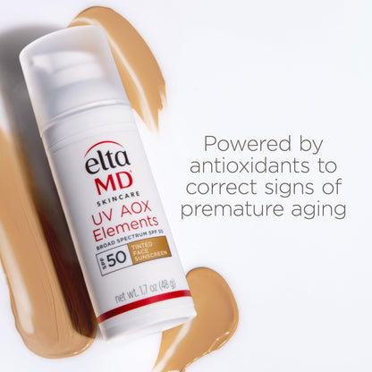 EltaMD UV AOX Elements 100% Mineral Tinted Face Sunscreen SPF 50, 1.7 oz EltaMD