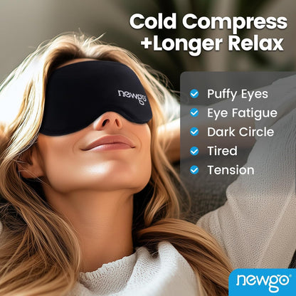 NEWGO 3D Cooling Eye Mask, Weighted Eye Mask for Sleeping, Black NEWGO