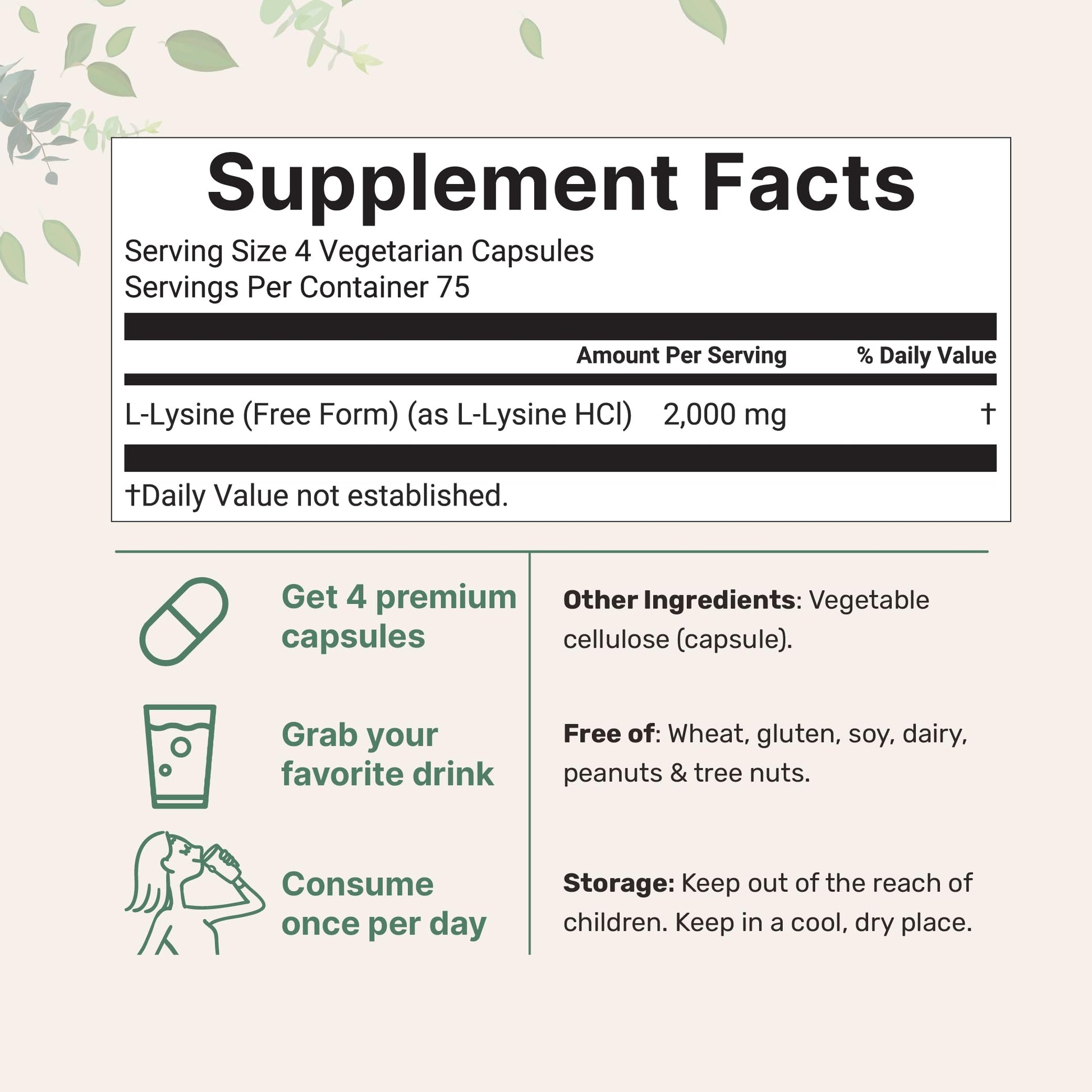 Pure L-Lysine 2,000mg, 300 Veggie Capsules | Maximum Potency, Easily Absorbed, Free Form | Essential Amino Acid for Collagen, Lip, & Immune Support Micro Ingredients buy australia supplements