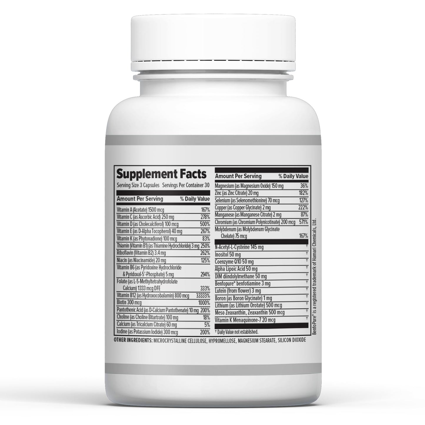 10X Health Optimize Methylated Multivitamin for Men - 90 Capsules, 34 in 1 Formula with 800 mcg of Vitamin B12, 5-MTHF, NAC 10X Health System