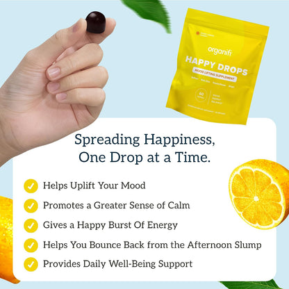 Organifi Strength and Mood Bundle - 30 Servings of Creatine Cherry Chews and Lemon Happy Drops - Delicious Creatine Monohydrate and Calming Saffron Gummies for Men and Women Gsupps Australia