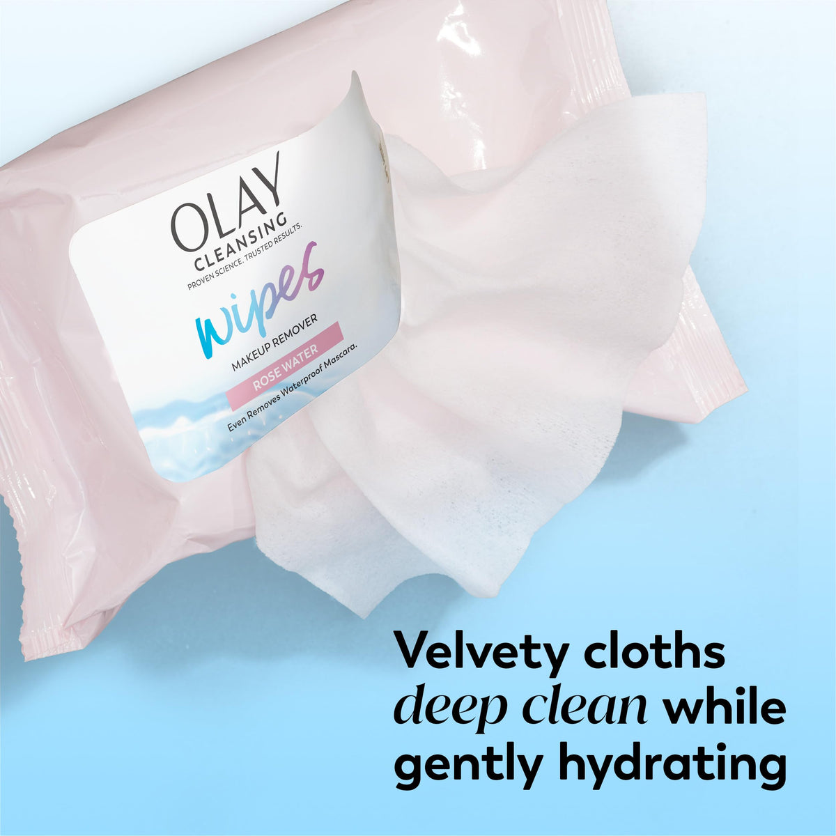 Olay Cleanse Makeup Remover Wipes, Rose Water Scent, Facial Cleansing Wipes Remove Makeup Dirt & Oil, Removes Waterproof Mascara, Soft Cloths for Eyes Face & Neck, No Greasy Residue, 25 Count, 3-Pack Olay
