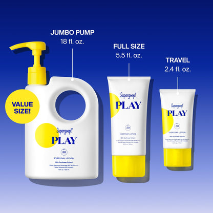 Supergoop! PLAY Everyday Lotion SPF 50 - Broad Spectrum Body & Face Sunscreen - Great for Active Days - Fast Absorbing Supergoop!