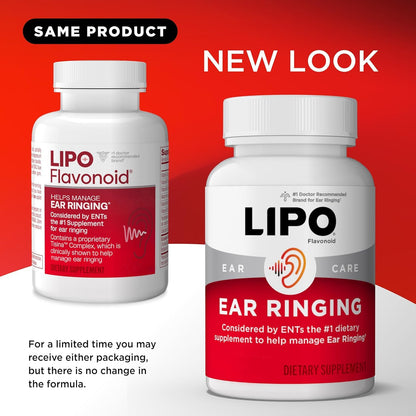 Lipo-Flavonoid Ear Ringing - Doctor-Recommended for Ringing Ears - Clinically Proven Lemon Bioflavonoid Complex with Vitamins C, B1, B2, B6, B12 Lipo-Flavonoid