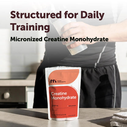Micro Ingredients Creatine Monohydrate Powder 1 kg (2.2 Lbs), 5000mg Per Serv, Micronized Creatine Powder, Unflavored, No Filler, Keto & Vegan, Easy Dissolve, Pre Workout for Women & Men* Micro Ingredients
