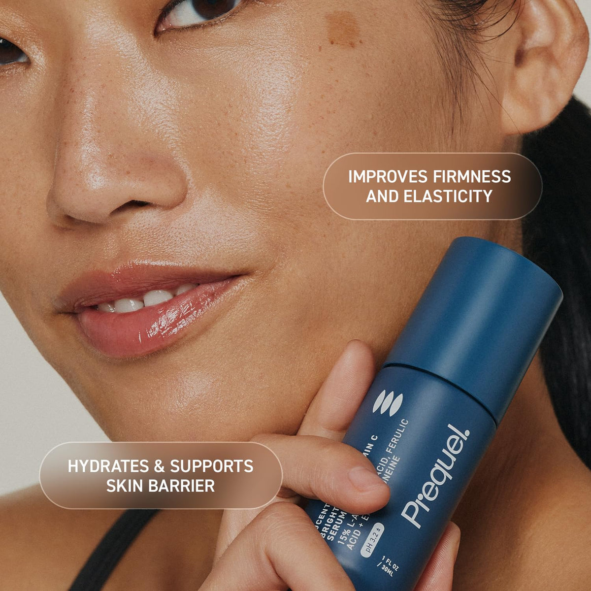 Prequel Skin Vitamin C Serum, L Ascorbic Acid Ferulic Acid Niacinamide Face Prequel