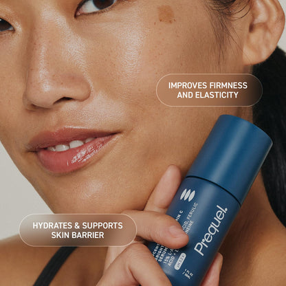Prequel Skin Vitamin C Serum, L Ascorbic Acid Ferulic Acid Niacinamide Face Prequel