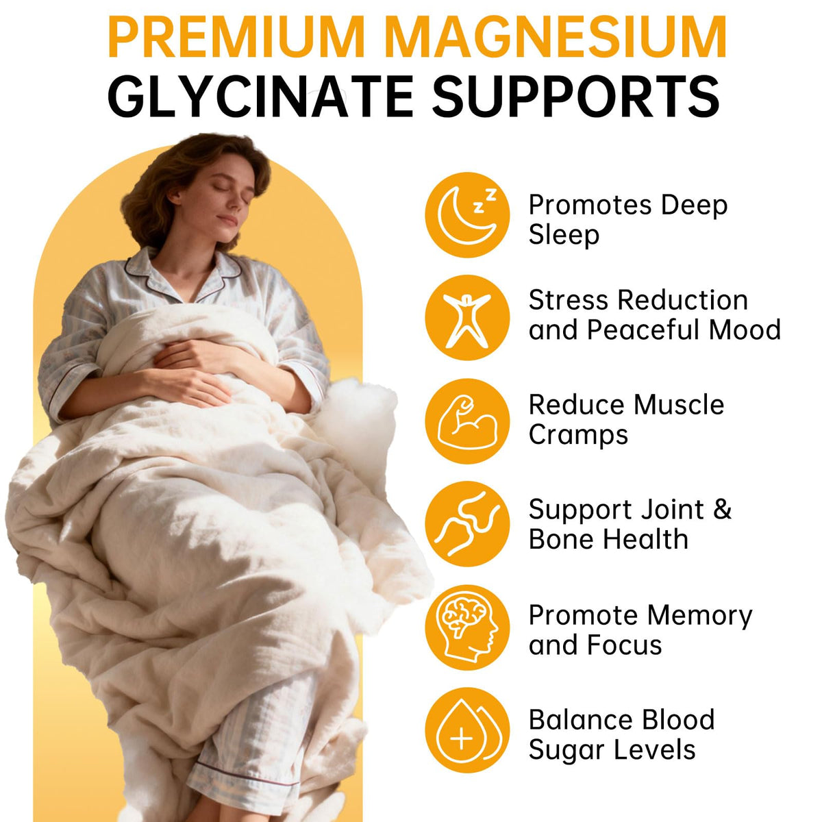 Magnesium Glycinate Gummies 500mg – Sugar Free Magnesium Gummies for Sleep, Stress, Muscle & Nerve Support – for Adults & Kids 4+, Vegan, SAYIDON