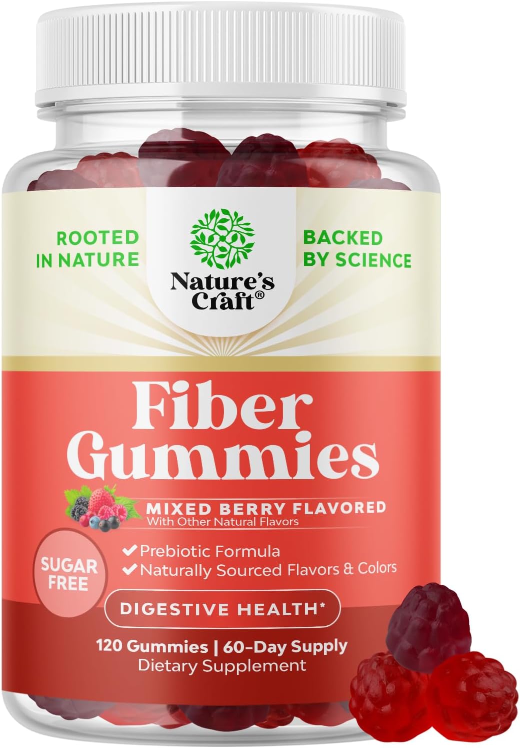 Fiber Gummies for Adults - Chicory Root Supplement with Prebiotic Support for Gut & Digestive Health - Soluble Digestion Capsules for Stomach Regulation & Immune Aid - Sugar Free & Vegan - 120 Count Gsupps Australia