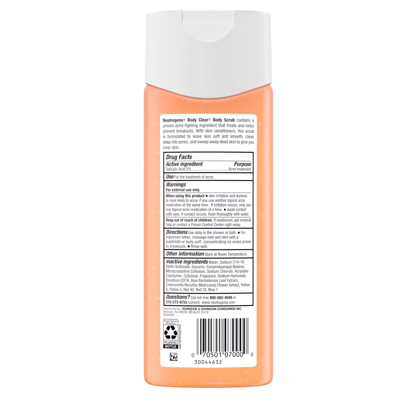 Neutrogena Body Clear Acne Body Wash and Exfoliating Body Scrub, 2% Salicylic Acid Cleanser, Chest, Shoulder & Back Acne Treatment Neutrogena
