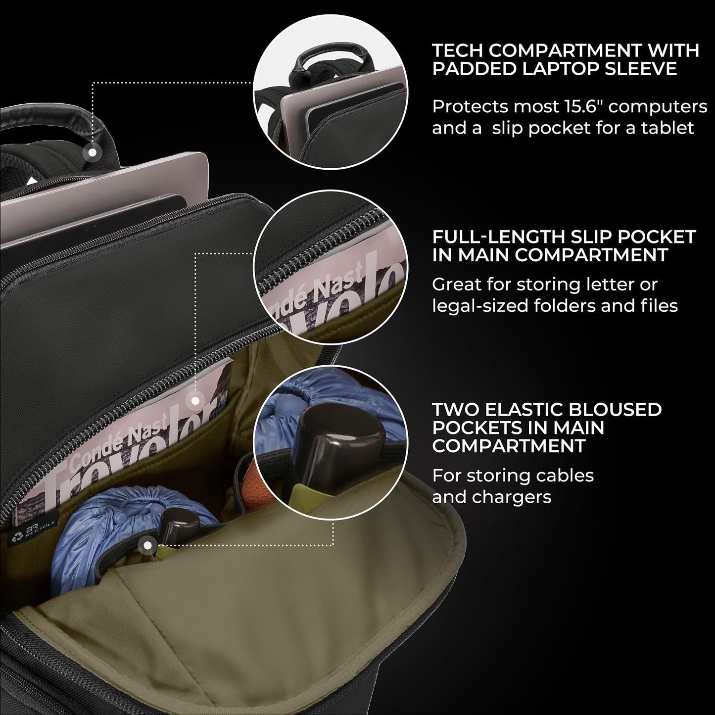 Briggs & Riley Medium Expandable Briefcase - Laptop Bag for Work & Travel, Briefs for Men & Women, Includes Shoulder Strap, Self-Repairing Zippers, Fits up to 15" Computer - HTA Collection, Black Gsupps Australia