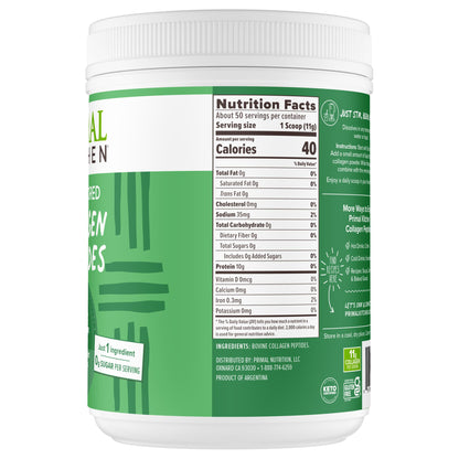 Primal Kitchen Collagen Peptides, Unflavored Collagen Powder, 1.2 Pounds Primal Kitchen