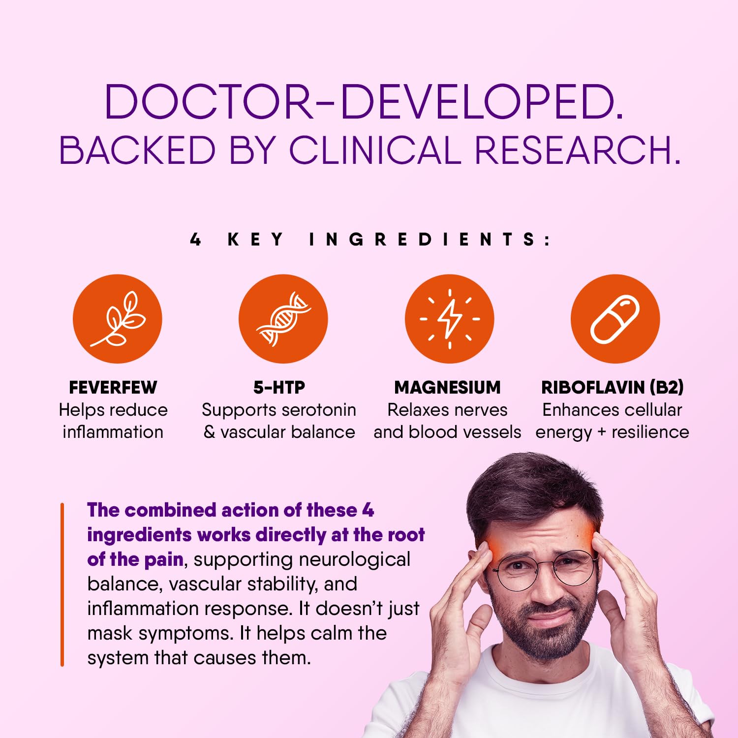 Doctor Knowles Migraine Supplement |Complete Natural Migraine Prevention & Relief Pills with Magnesium, 5-HTP, Feverfew, Riboflavin & Organic Blend |Caffeine Free, Extended-Release Tablets (60 Units) DR. KNOWLES buy australia supplements